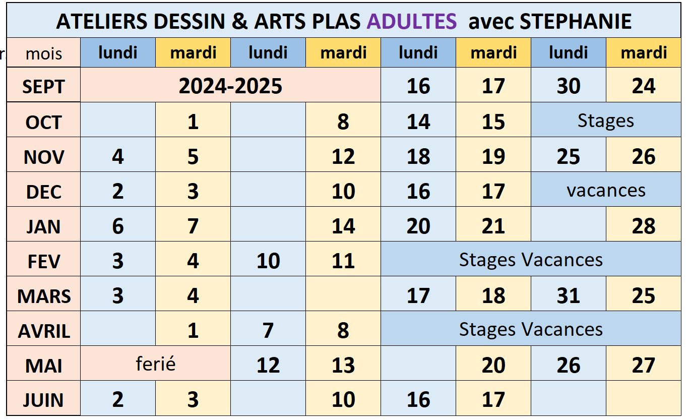 Calendrier 2025 Adultes